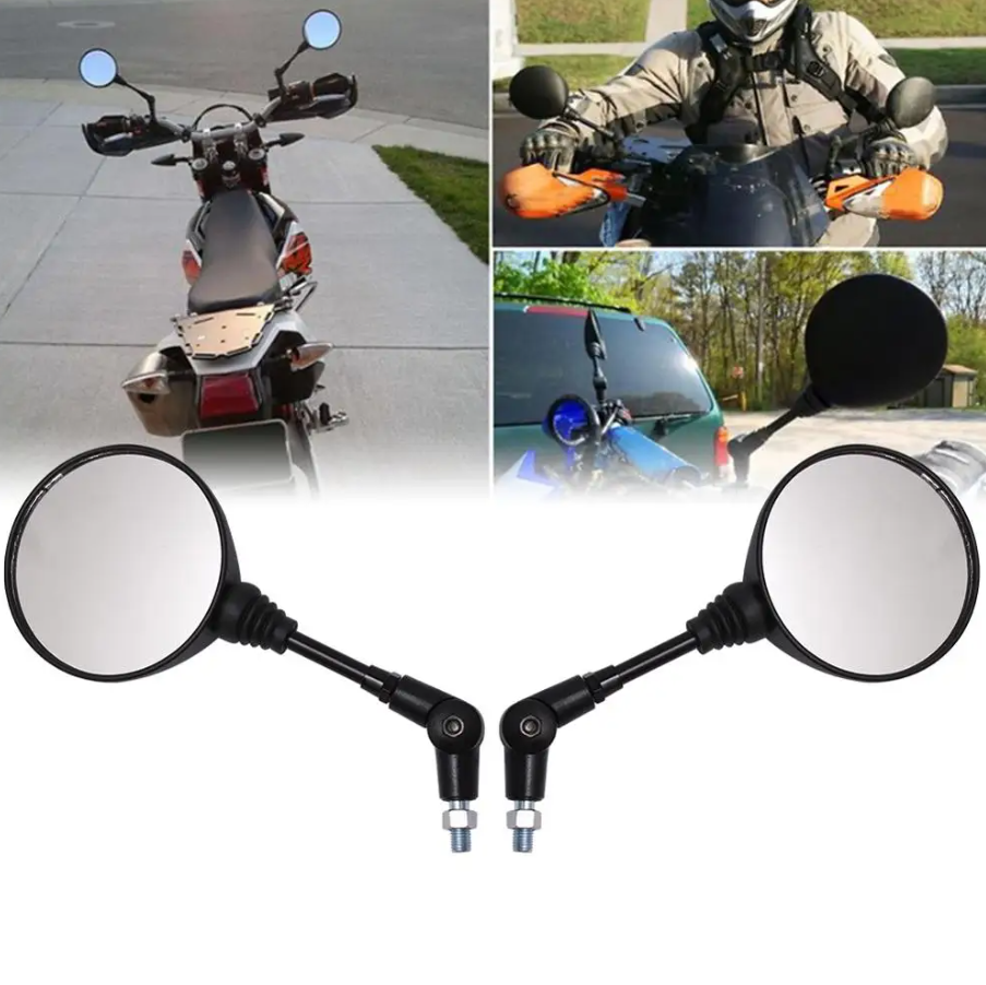bmw style 3 point adjustable bike mirrors for ybr, gs150, gr150 & cb150f
