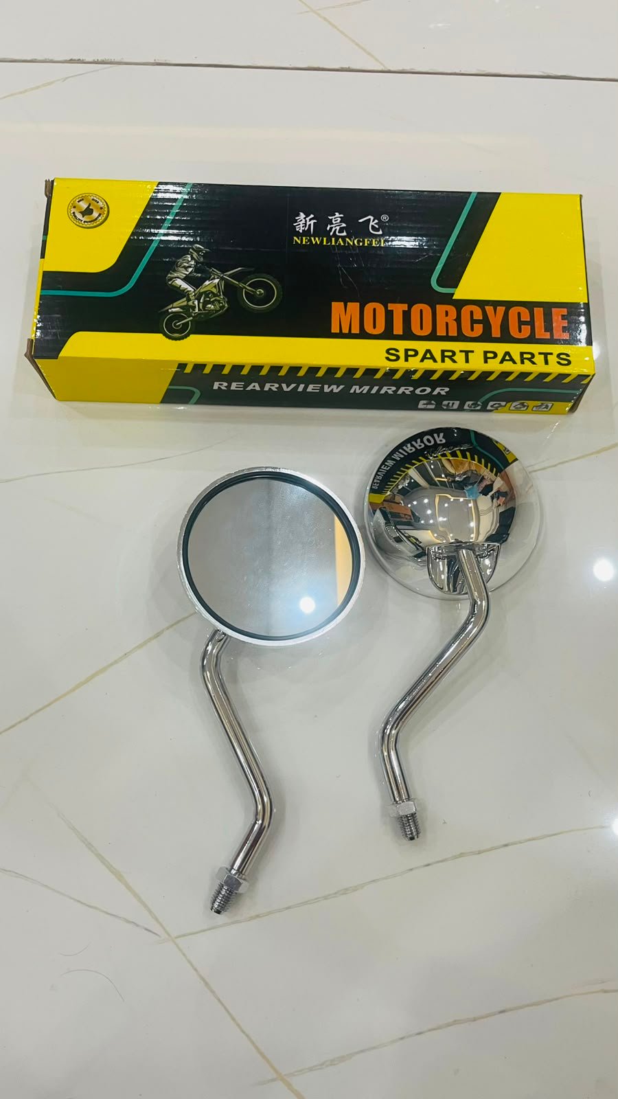 chrome metal side mirrors (universal fit)